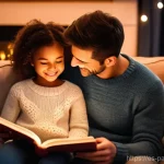 B Corp 기업의 지속 가능한 공급망 관리 - **Prompt 1: Cozy Evening Read**
    A family of three, a mother, a father, and their young child, ar...